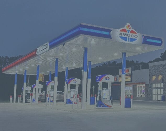 Gas station rebranding and imaging remodel with updated canopy and signage