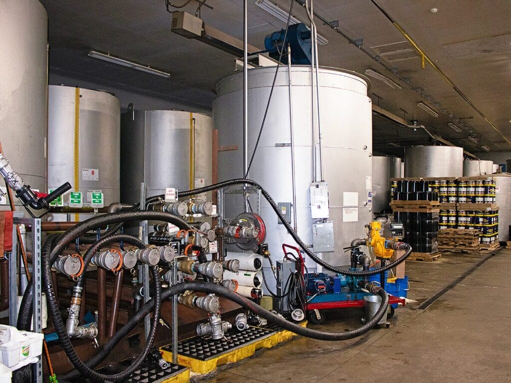 Fuel blending and transfer system for legislative and durability fuel programs